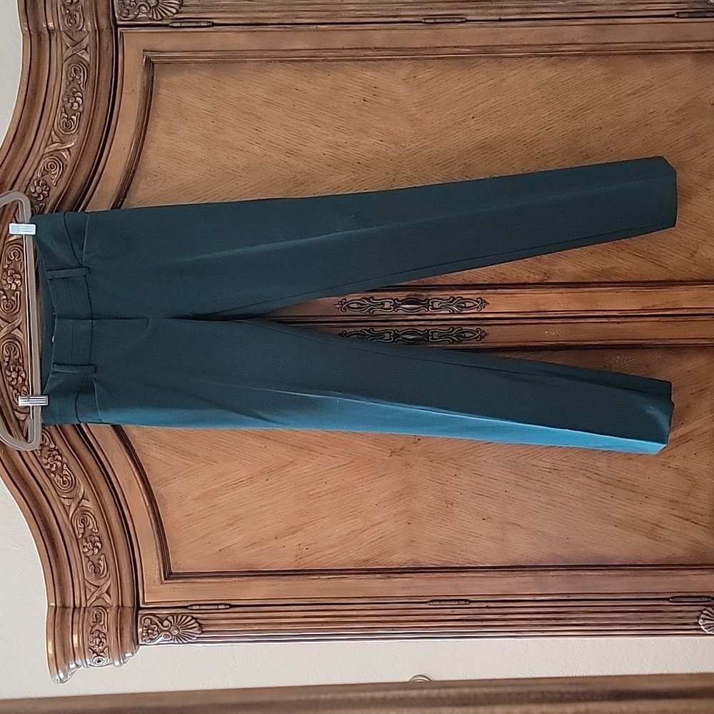 7th Avenue Suiting Collection from New York & Company Forest Green Pants Tall 0.